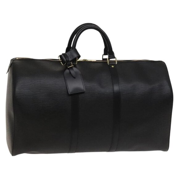 LOUIS VUITTON Epi Keepall 50 Boston Bag Black M42962 LV Auth 137560 - Picture 1 of 16